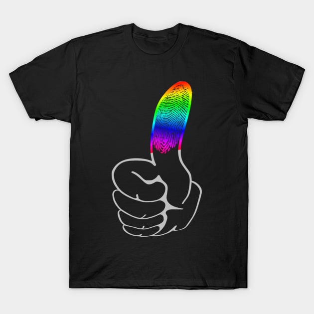 LGBTQ Thumbs Up T-Shirt by KZK101